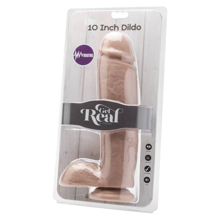 GODE 25,5 CM AVEC BILLES VIBRATEUR SKIN